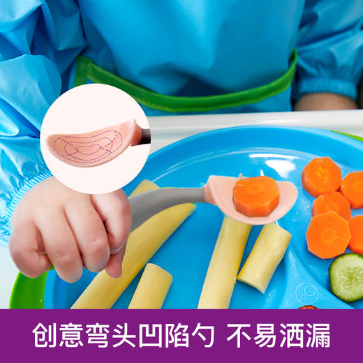 bbox勺子冰淇淋系列宝宝学吃饭训练弯头叉勺婴儿餐具辅食勺1-2岁 商品图1