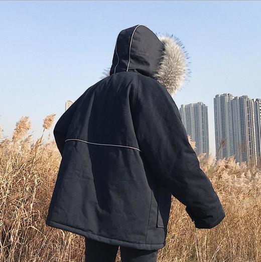 【男装】*毛领冬装加厚棉衣外套情侣装 男士冬季棉袄 商品图1