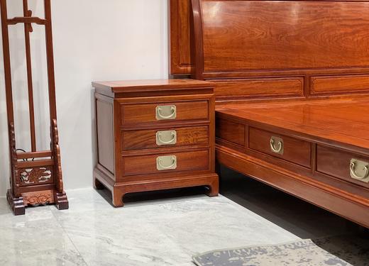 红桥红  家具严选  缅甸花梨（大果紫檀）  【220步步高升大脚高低床三件套】 商品图2