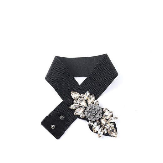 ssgspd002新款时尚气质水晶玫瑰花腰带