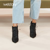 westory2020冬季新款真皮系带小牛皮时装靴高跟靴女W20DS80361 商品缩略图3