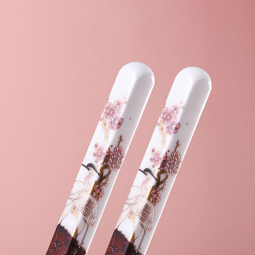 奥唯颐和园筷子家用 钛合金陶瓷防霉防滑耐高温套装百鸟朝凤 国潮礼品 商品图4