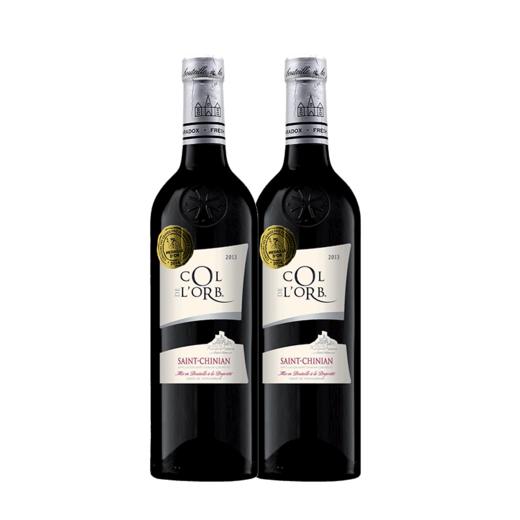【双支特惠装】法国原瓶进口红酒 科德拉宝圣辛干红葡萄酒 Roquebrun Col de l'Orbe Argent  2013 750ml*2 商品图0