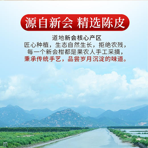 庄民 陈皮 正宗十年 10年新会老陈皮干 大红皮 茶叶花草茶泡水 精选好货50g/罐 商品图6
