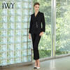IWY/黑色长袖西装长裤套装C10407-B+P10407-B 商品缩略图4