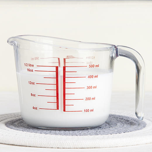 菲内克斯 钢化耐热玻璃牛奶杯宝宝儿童早餐微波炉专用热奶带刻度把手烘焙量杯 商品图1