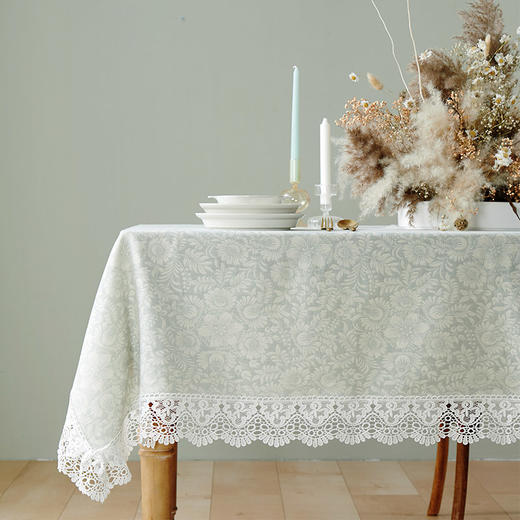 餐桌布艺蕾丝提花桌布方桌布