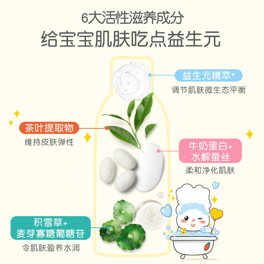 英氏小奶泡儿童沐浴露洗发水二合一婴儿洗发沐浴慕斯350ml YHXKD00001A01 商品图1