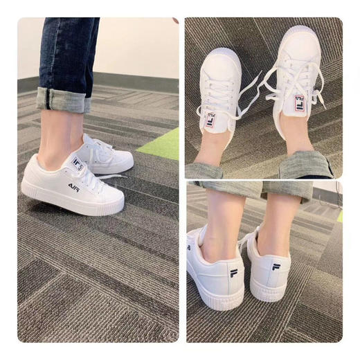 LA现货 最后3双 8码 Fila女士小白鞋 松糕厚底 休闲板鞋 商品图0