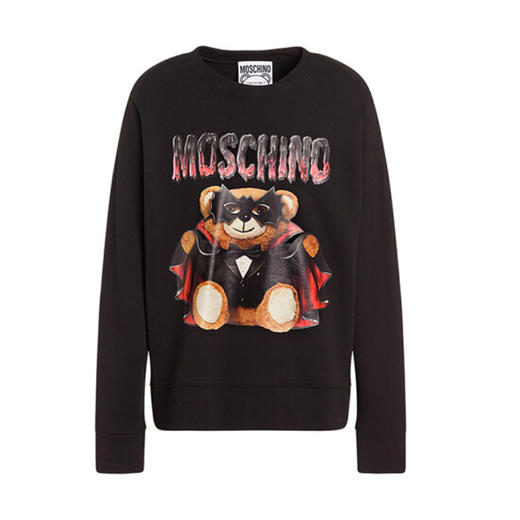 MOSCHINO 莫斯奇诺 黑色 长袖T恤衫卫衣 黑色 1719 0227 1555 商品图0