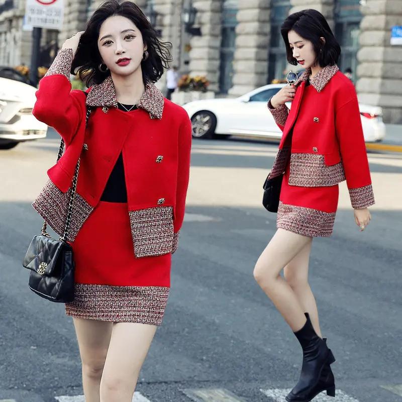 wznh-dmgy8827毛呢两件套