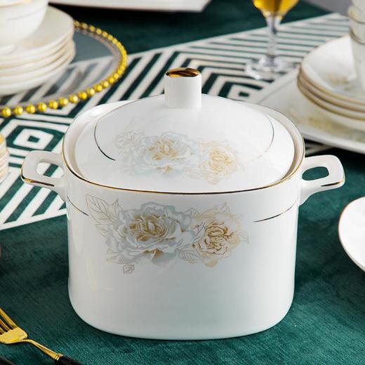 【餐具】*餐具套装 58头雅清描金餐具碗碟家用 商品图1