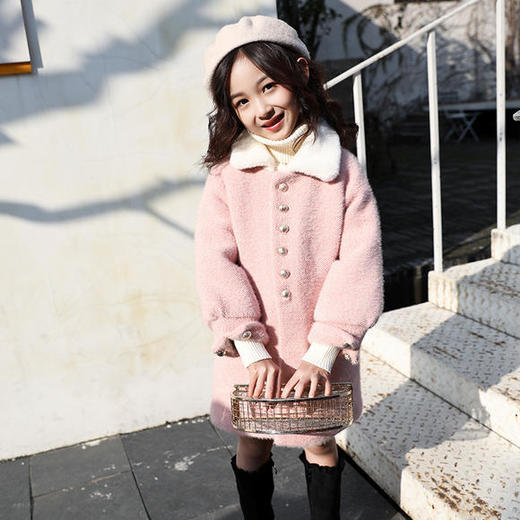 JSL84-2新款潮流时尚中大童中长款呢子大衣外套 商品图3