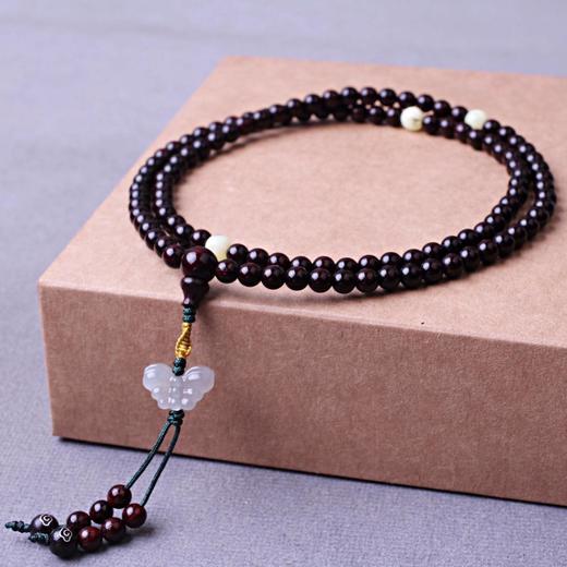 花蝶| 印度小叶紫檀108颗佛珠手串