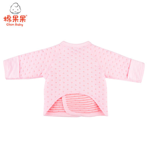 棉果果冬季内衣男童女童上衣提花色织空气层家居上装半背衣M401110620755 商品图2