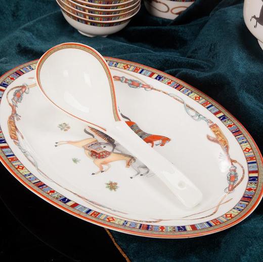 【餐具】-景德镇简约家用欧式 骨瓷碗盘组合  58头马到成功 商品图2