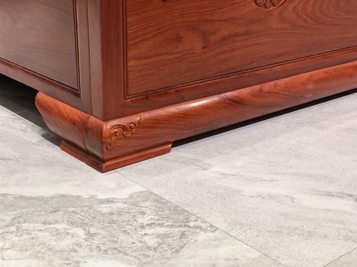 红桥红  家具严选  缅甸花梨（大果紫檀）  【220 螭龙弯背素面 高低床 三件套】 商品图8