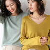 【新品爆款，72小时发货，89元任选两件】V领&圆领长袖针织衫 | 不挑年龄百搭外穿打底衫   春秋冬可穿 细透舒柔 商品缩略图4