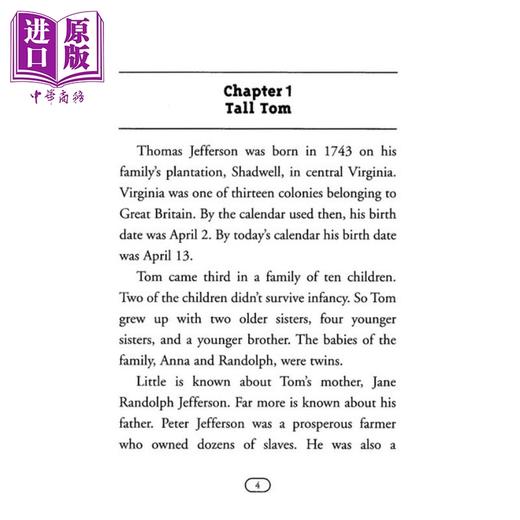【中商原版】Who Was 系列 谁是托马斯·杰斐逊 Who Was Thomas Jefferson 儿童人物传记文学 平装 英文原版 7-12岁 商品图2