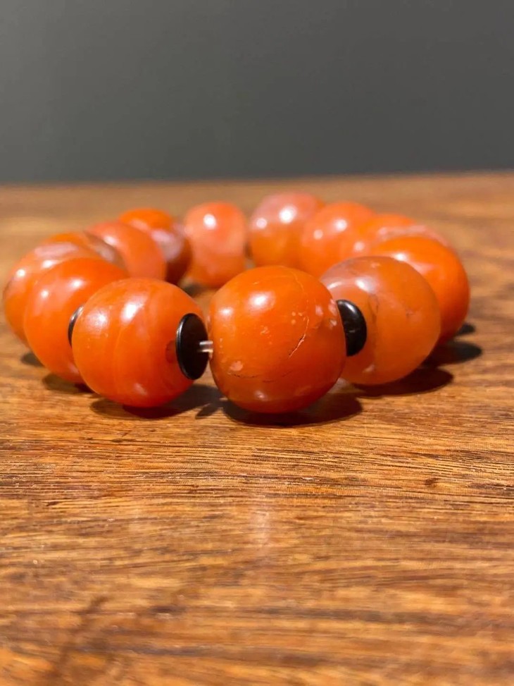 老南红玛瑙苹果珠手链共14粒顺丰包邮