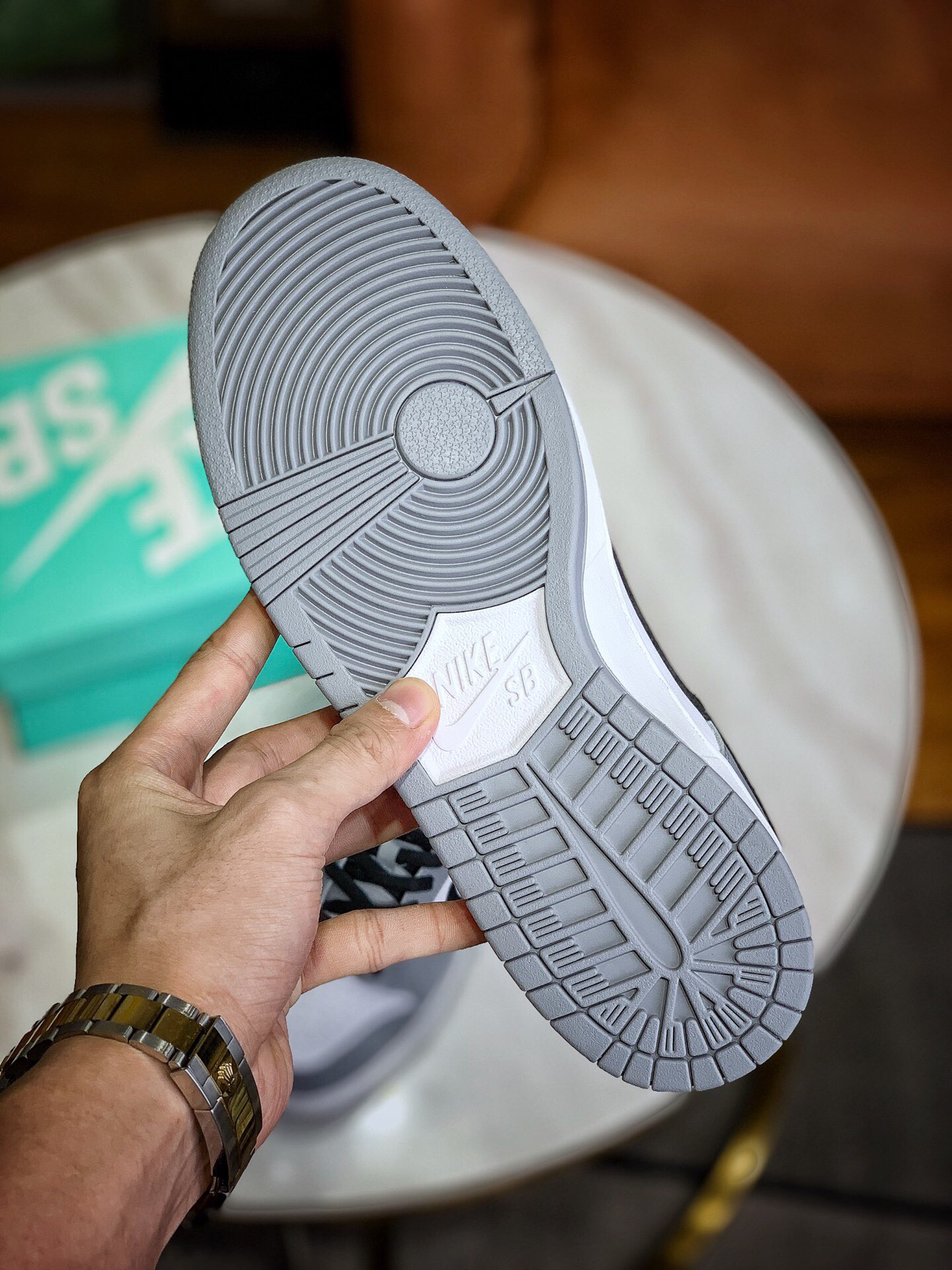 天猫正品nkdunksblow烟灰头层牛皮zoom气垫低帮运动休闲板鞋男女款