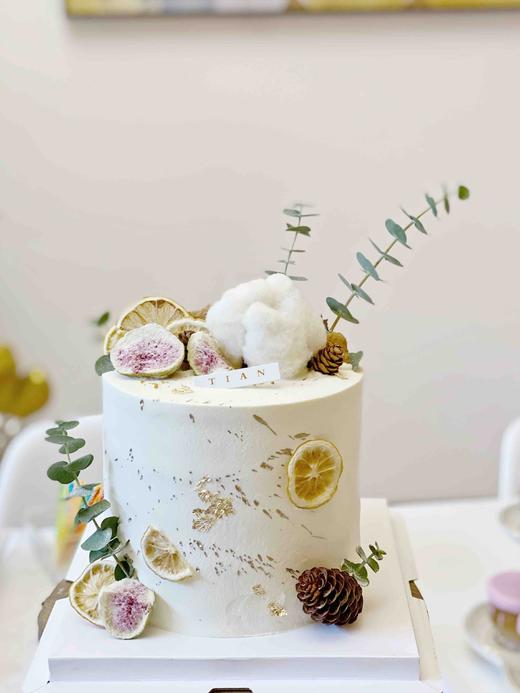 6寸15厘米超高。森系棉花主题蛋糕 商品图2