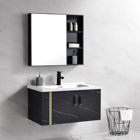 浴室柜 31-80E 80CM 铝+航空板 /镜柜