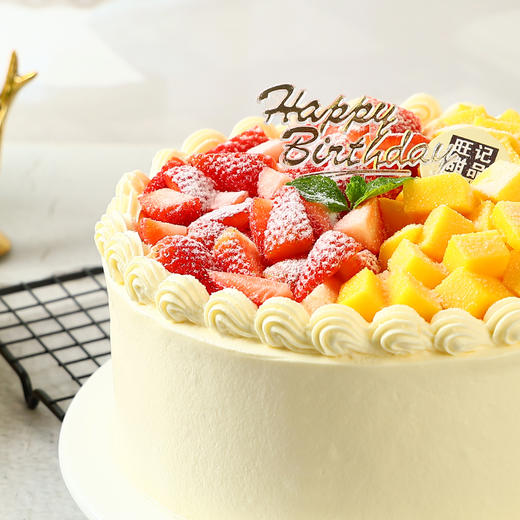 幸福滋味-草莓芒果双拼，纯进口动物奶油蛋糕【惠州】 商品图1