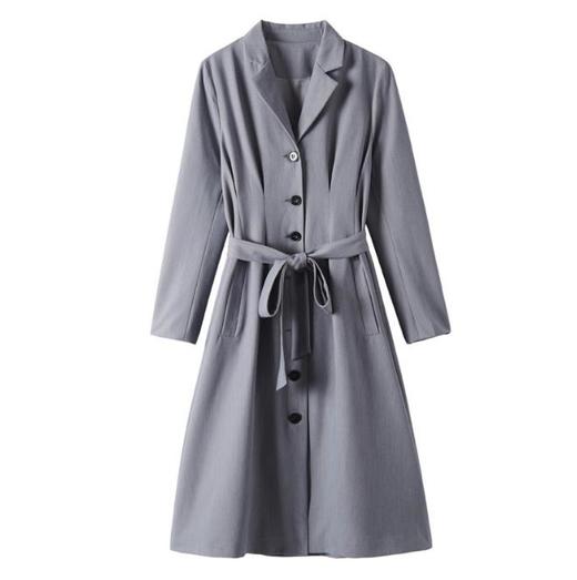 【服饰鞋包】女装时尚气质韩版修身风衣连衣裙女小香风裙子中长款 商品图3