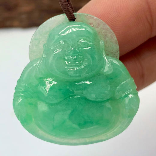 派瑞翡翠 翡翠佛 糯种 绿色 商品图2