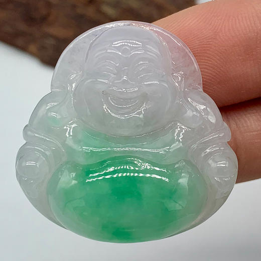 派瑞翡翠 翡翠佛 糯冰种 绿色 商品图2