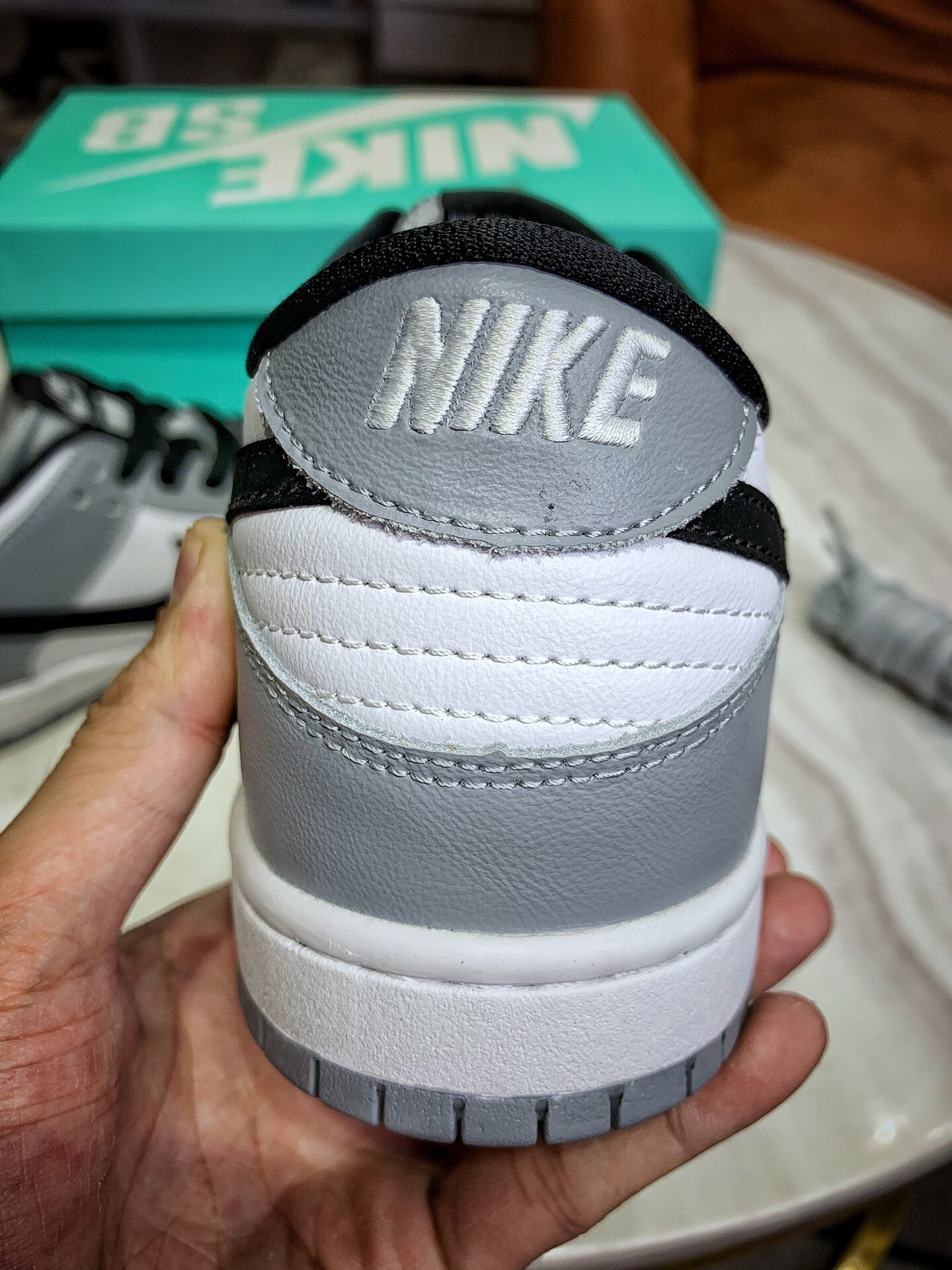 天猫正品nkdunksblow烟灰头层牛皮zoom气垫低帮运动休闲板鞋男女款