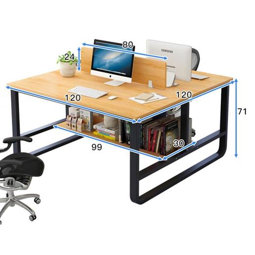 长12米宽120cm高71双人电脑桌面对面组合职员办公桌经济型写字桌 商品图3