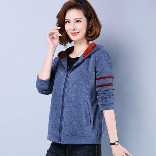 P-TTFS201010新款时尚气质休闲宽松连帽短款外套 商品图3