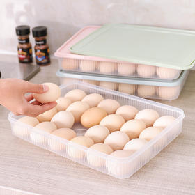【鸡蛋24格保鲜盒】厨房带盖防尘食物收纳盒 冰箱鸡蛋收纳保鲜盒24格鸡蛋格蛋托