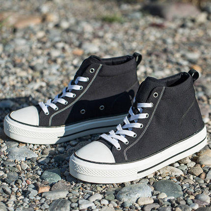 新品龙牙龙跃中帮战术帆布鞋男新款经典百搭板鞋 商品图0