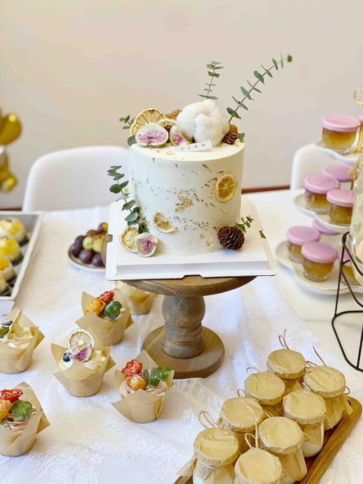 6寸15厘米超高。森系棉花主题蛋糕 商品图5