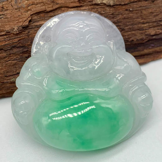 派瑞翡翠 翡翠佛 糯冰种 绿色 商品图0