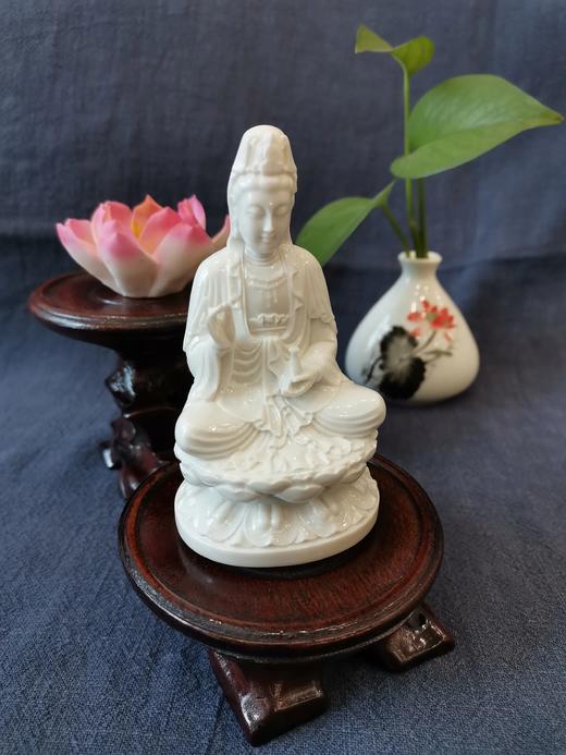 仿白玉 · 4寸观音菩萨座像 商品图2