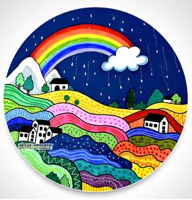 《五彩的梯田》梯田/彩虹/春天/春季【自动发货：下单后，点击手机短信中收到的链接，即可获取文件下载的链接；如有任何问题，可添加客服微信hm33268获得帮助】
