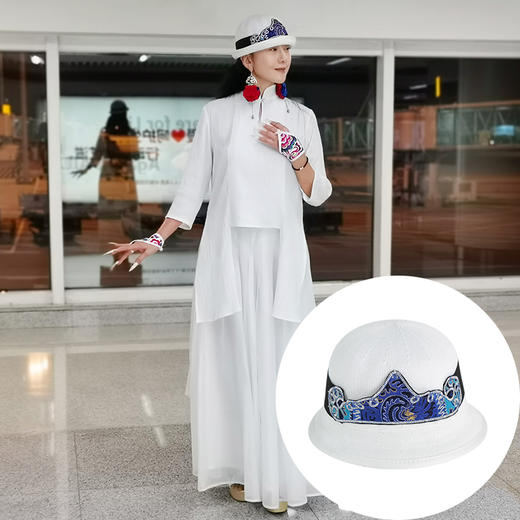 古镜照花刺绣礼帽 | 现货加急发 | 杨老师同款 商品图1