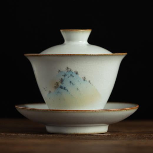 【大号陶瓷三才盖碗茶杯茶碗 】居家日用手工复古功夫茶具泡茶器 商品图5