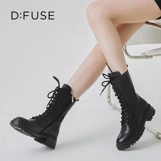 D:Fuse迪芙斯时尚厚底街头休闲马丁靴（绒/毛里可选） 商品图4