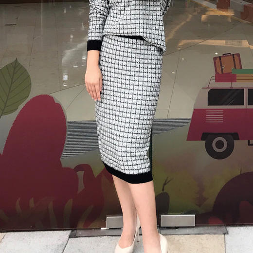 玄青色针织半裙3EB5512--《冬装时尚系列》 商品图1