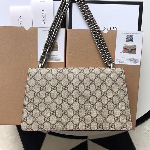 秋冬特价💰1150 原单古驰【原厂皮】Gucci400249酒神包织纹虎头马刺扣为这款有结构感的肩背包增添光彩滑动链条包 商品图1