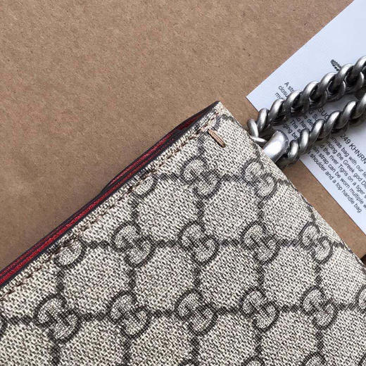 秋冬特价💰1150 原单古驰【原厂皮】Gucci400249酒神包织纹虎头马刺扣为这款有结构感的肩背包增添光彩滑动链条包 商品图3