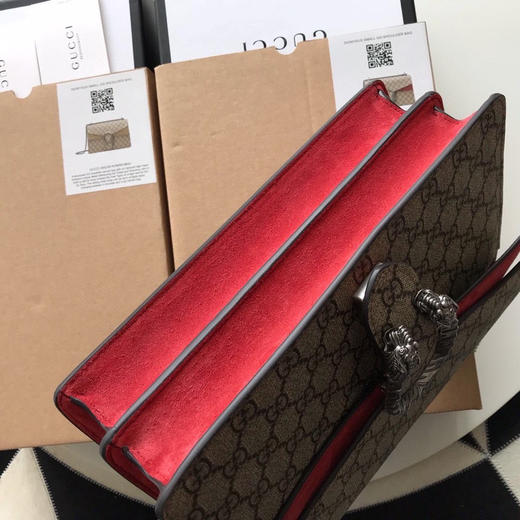 秋冬特价💰1150 原单古驰【原厂皮】Gucci400249酒神包织纹虎头马刺扣为这款有结构感的肩背包增添光彩滑动链条包 商品图4