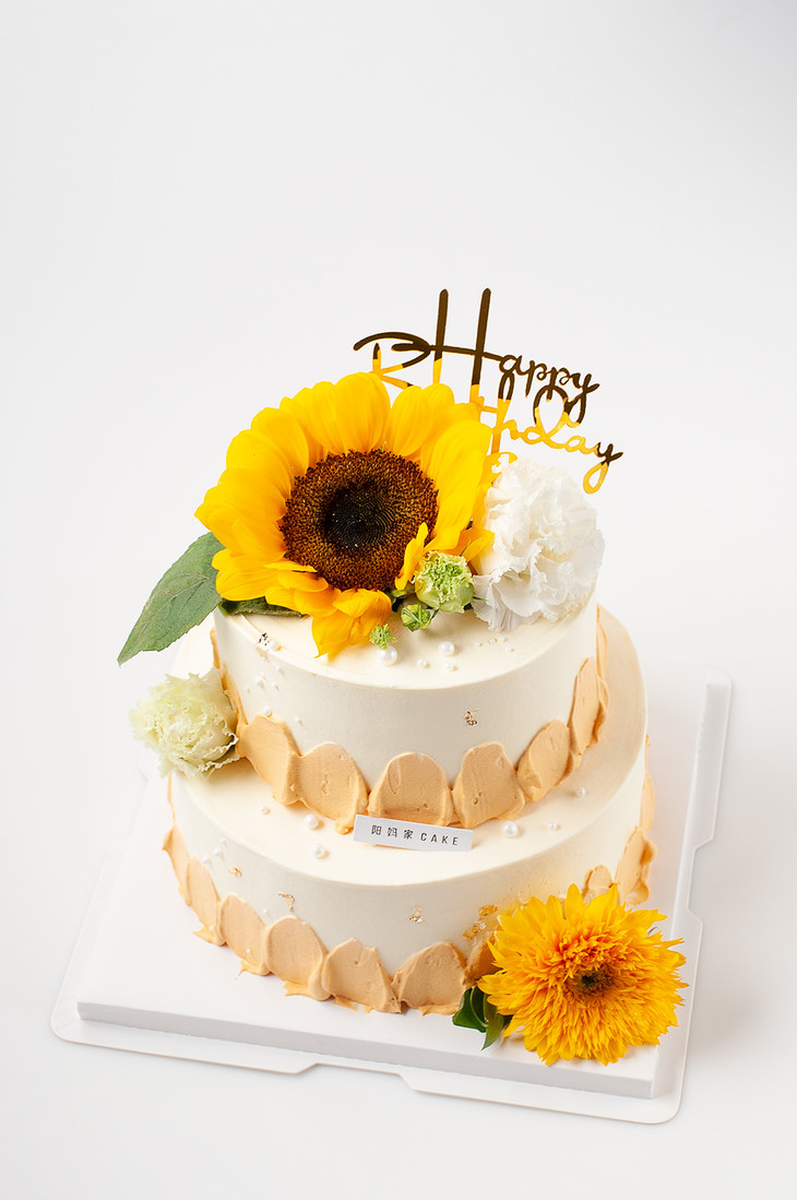 向日葵鲜花蛋糕