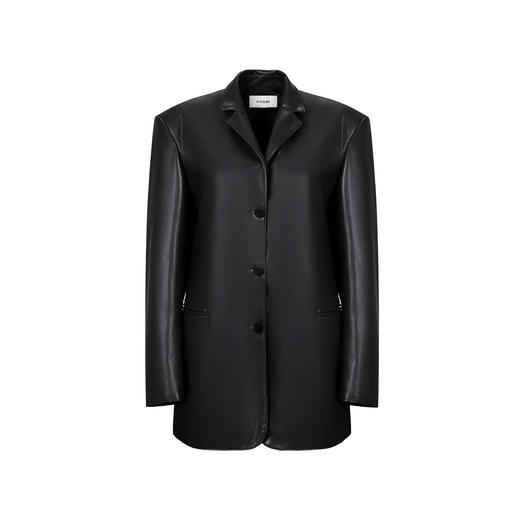 HIDEMI黑色小羊皮廓形西装 商品图1