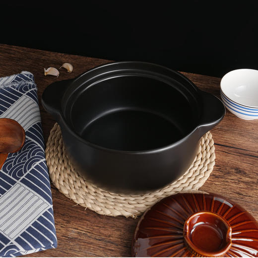 曼达尼砂锅 赤铜红褐日式煲 日式砂锅 炖锅家用煲汤锅煤气灶专用煲仔